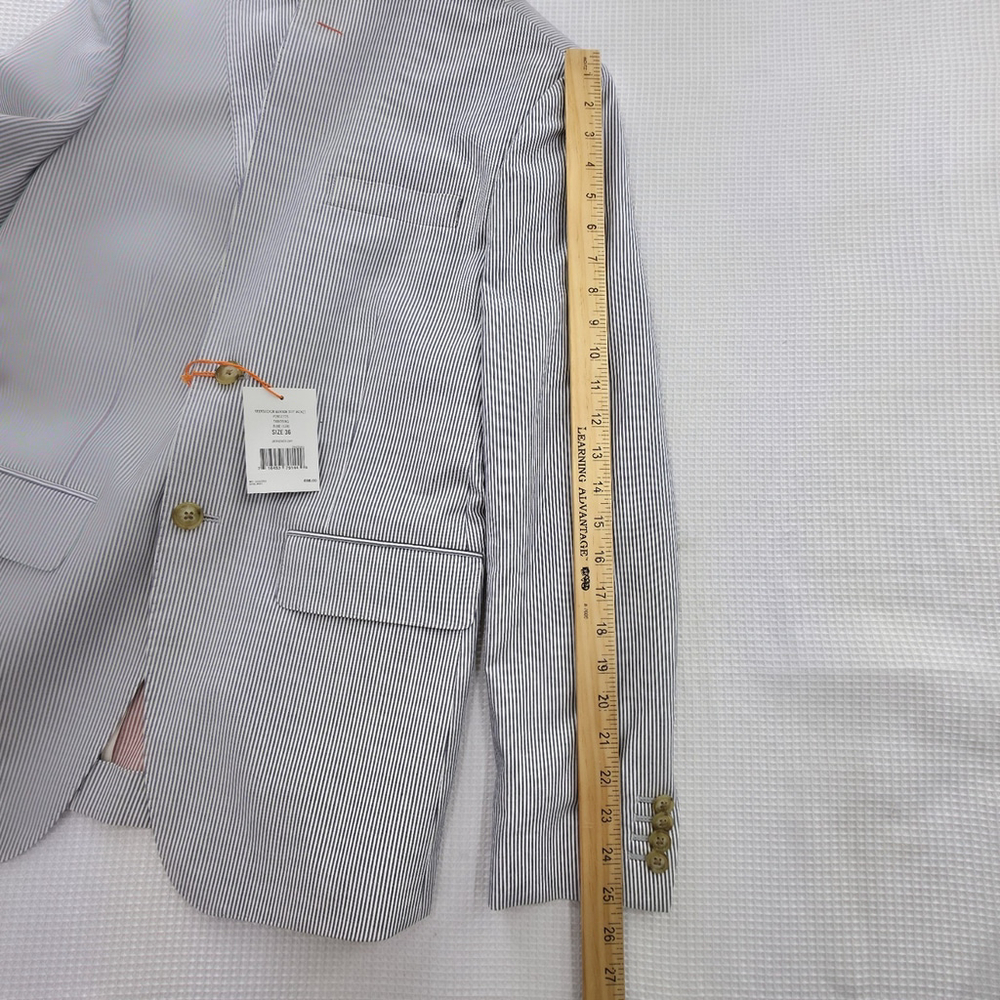 Quiet Luxury Jack Spade Seersucker Benton Suit Jacket Men’s 36 Stripe NWT $698 - Picture 13 of 16